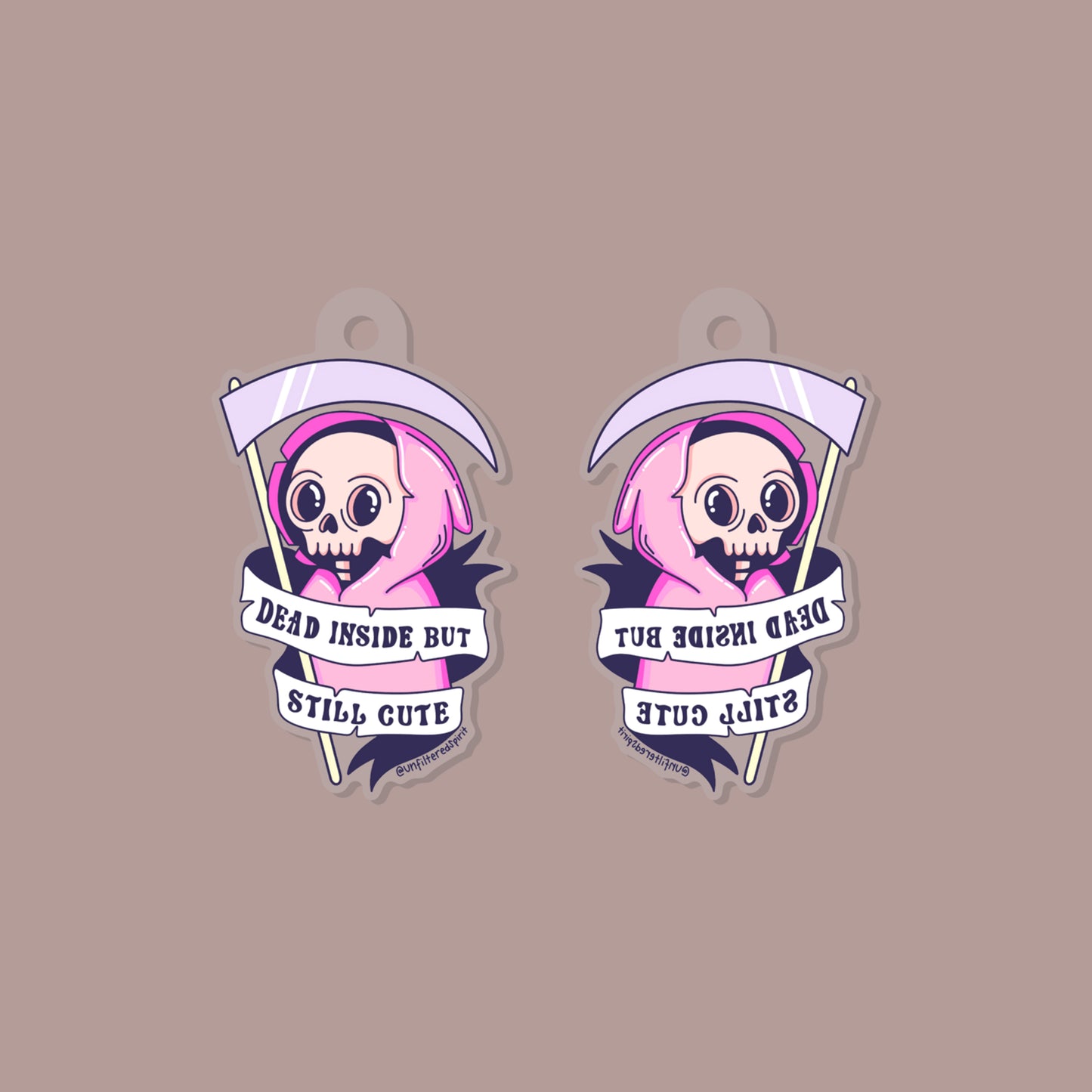 Dead Inside but Still Cute Keychain