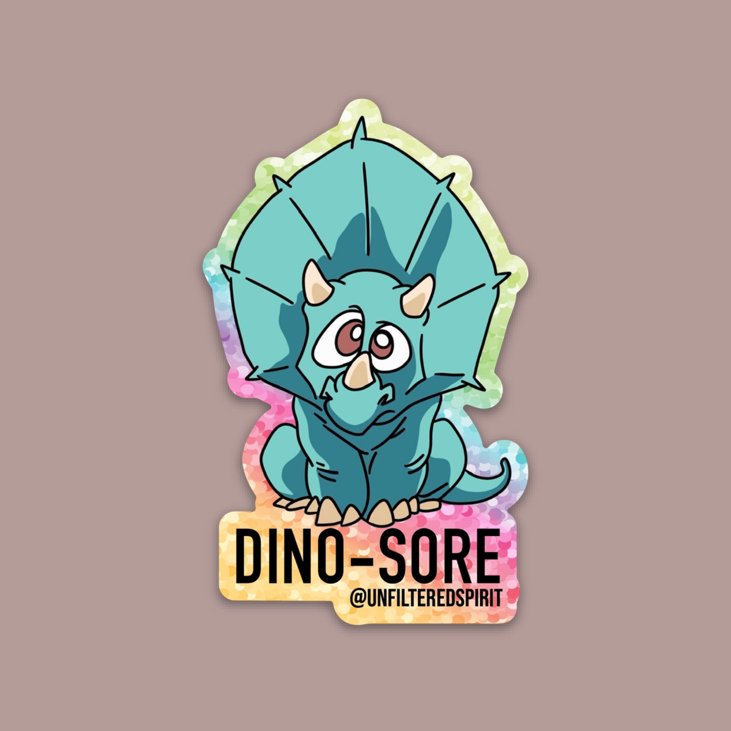 Dino-Sore Sticker