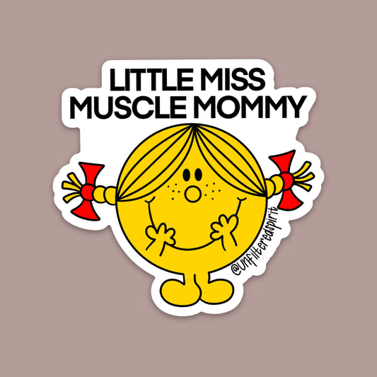 Little Miss Muscle Mommy Sticker