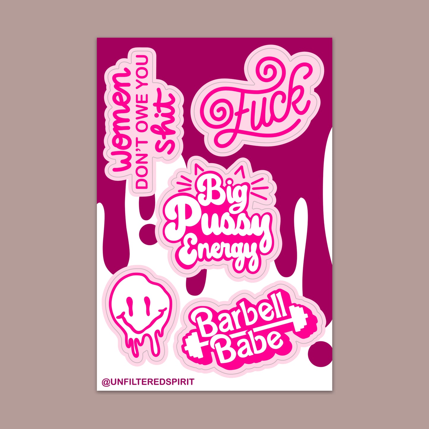 Pink Sticker Sheet