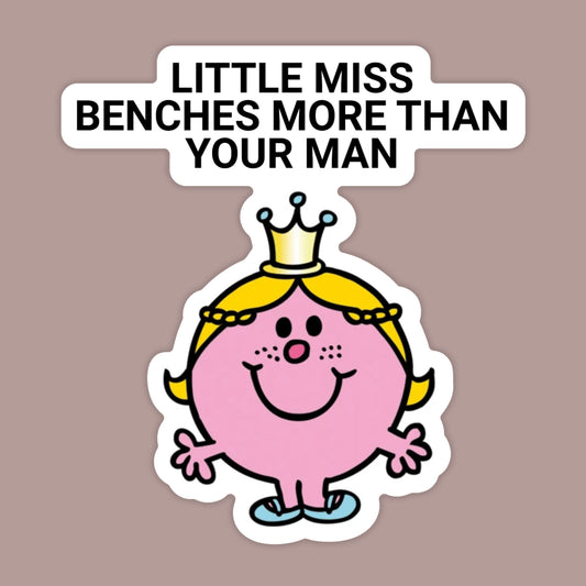 Little Miss Benches More Sticker