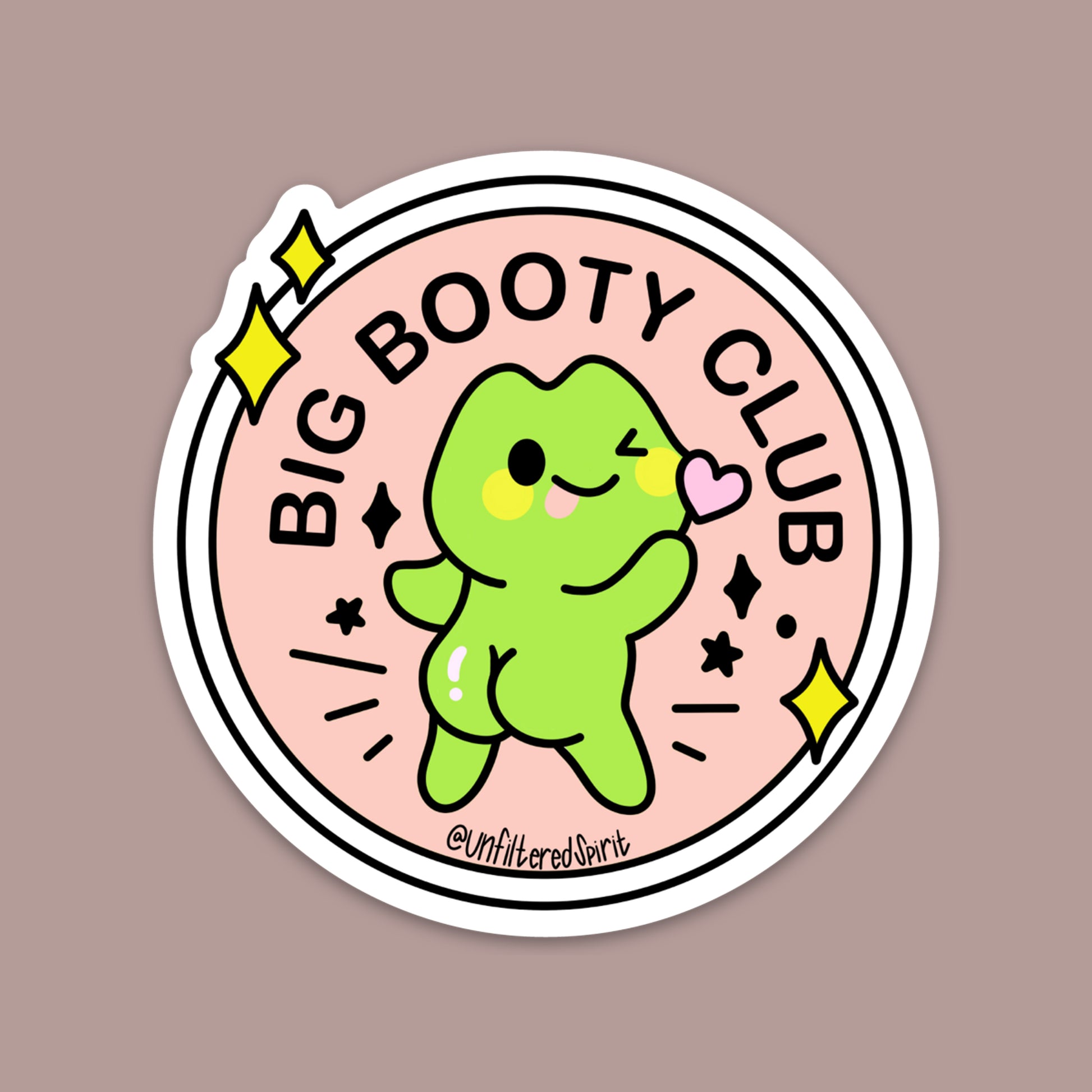 Big Booty Club Sticker – UnfilteredSpirit