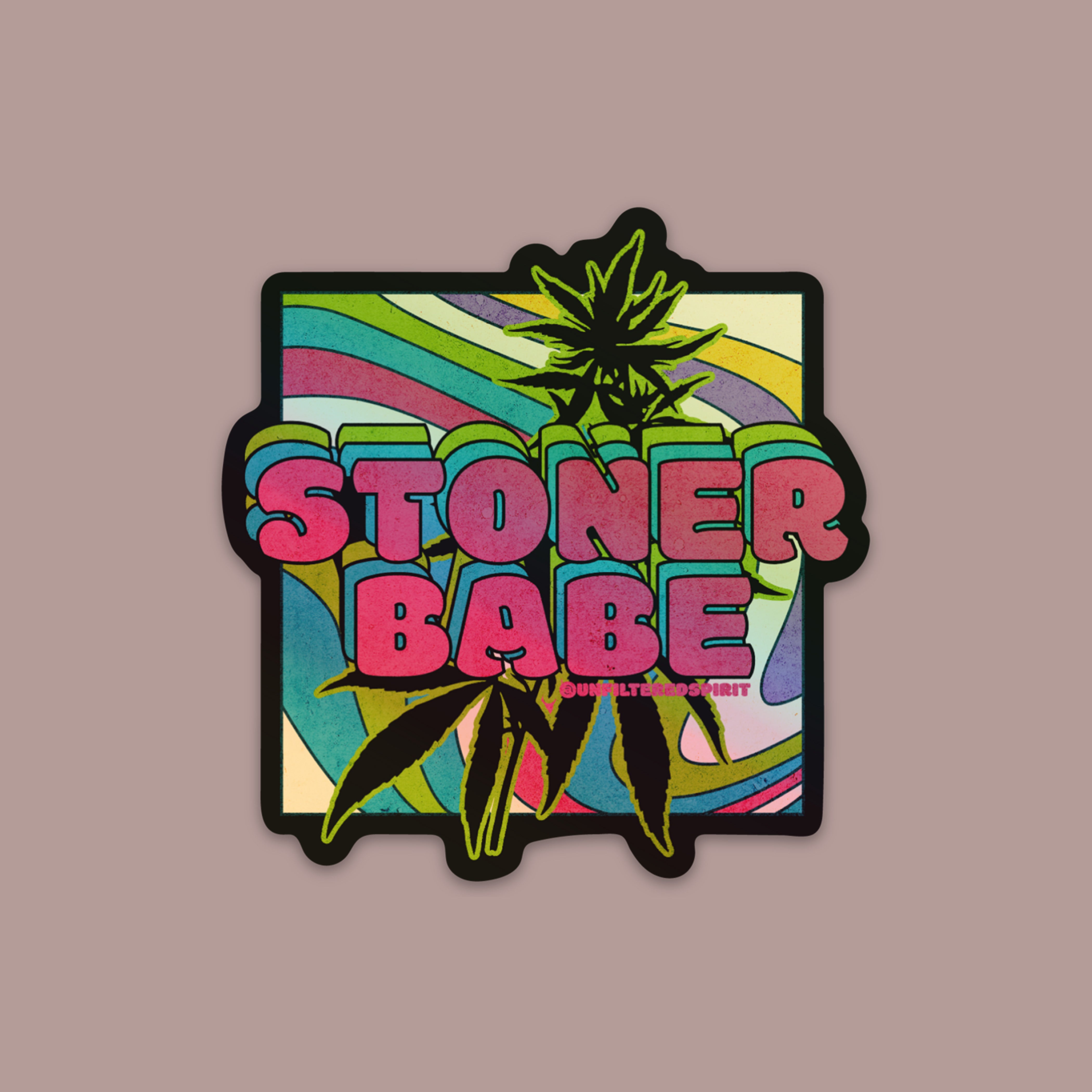 Stoner Babe Sticker – UnfilteredSpirit